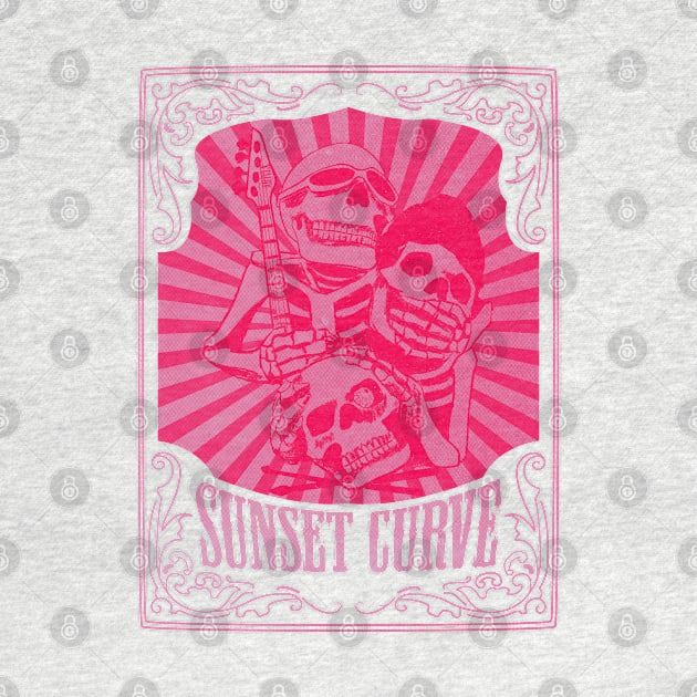 SUNSET CURVE BAND TSHIRT #2 by ARTCLX